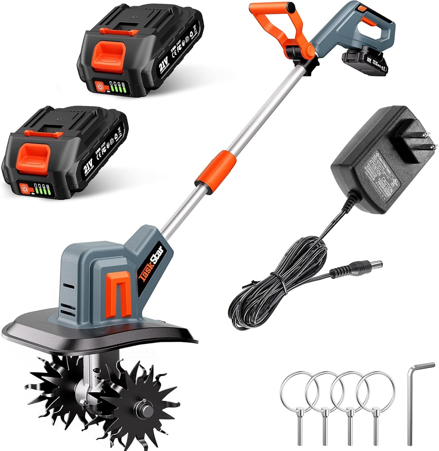 Akku-Einachsschlepper TASKSTAR TH4000 mit 2 Akkus – Ansicht 1