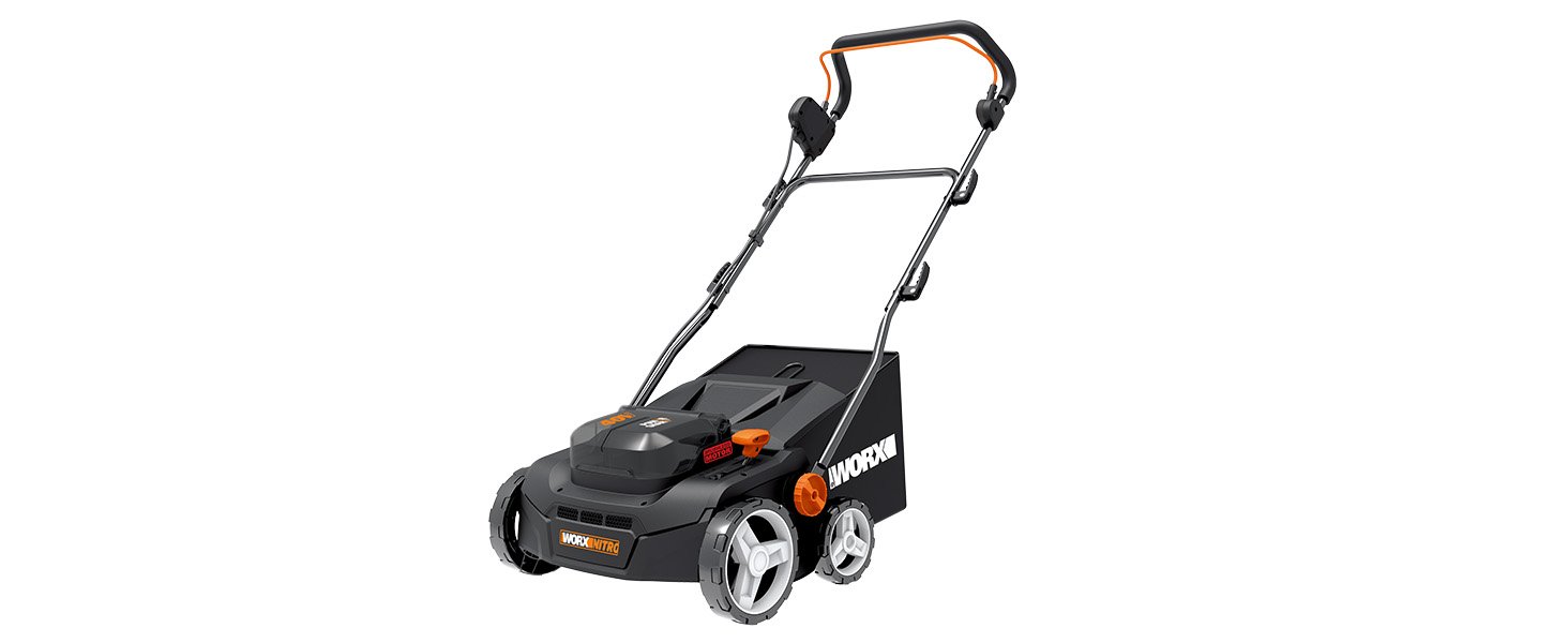 Akku-Vertikutierer und -Belüfter, 40 V, 36 cm, 40-Liter-Auffangbehälter – Ansicht 1