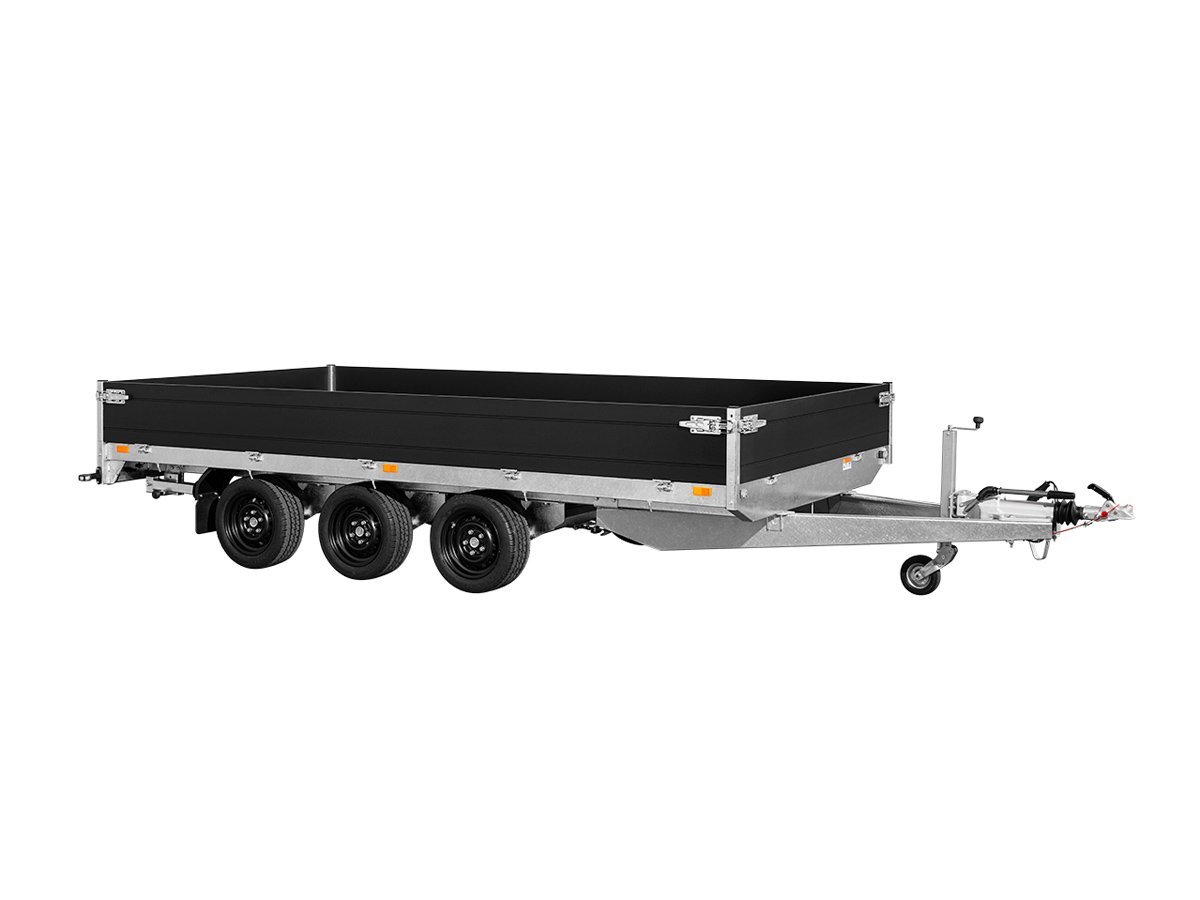Dreiachsiger Saris PL 506 224 3500 3 HD Heavy Duty Pritschenanhänger – Ansicht 1
