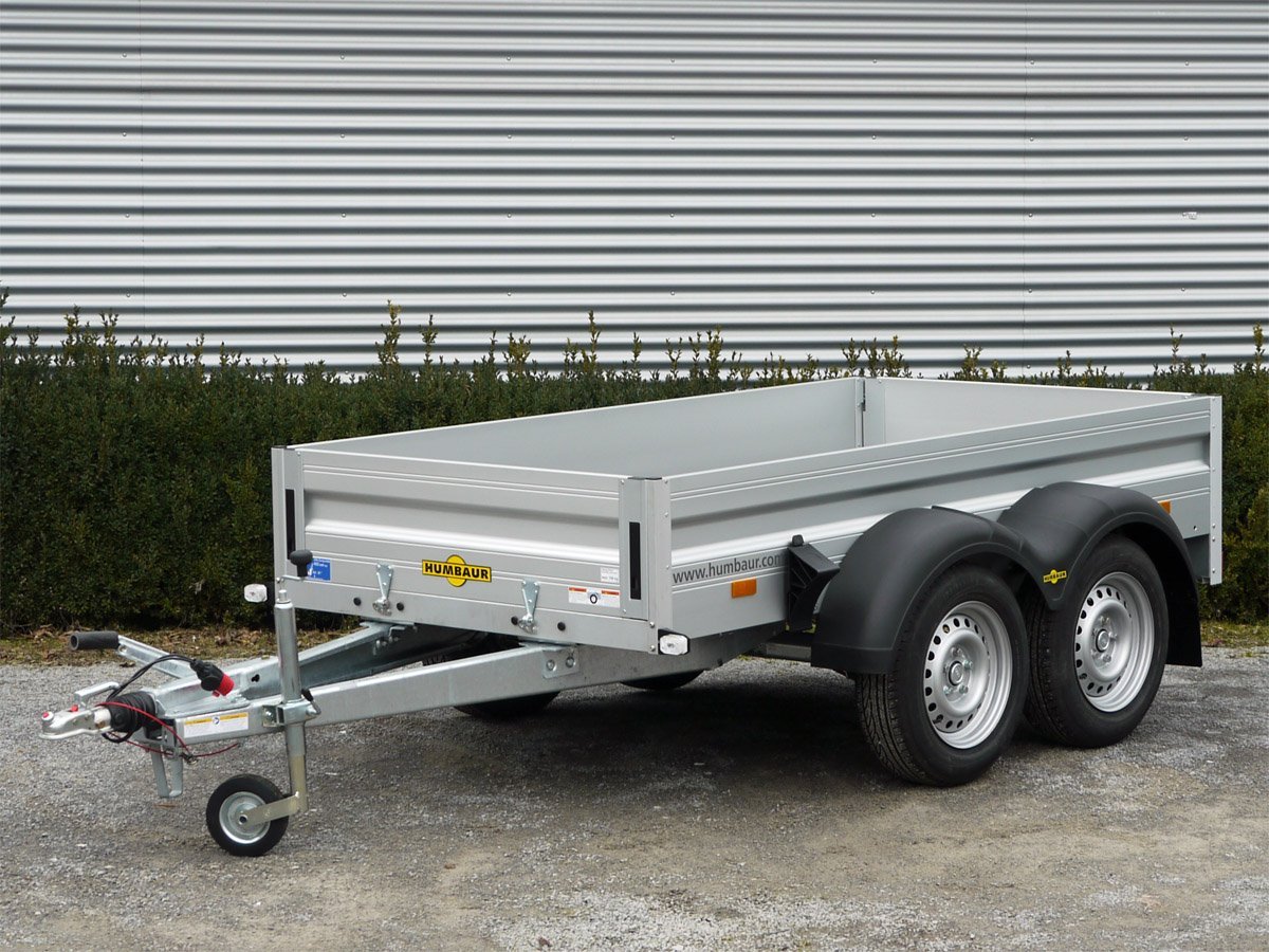Humbaur-Nutzanhänger HA202513, 2000 kg, mit Aluminium-Bordwänden – Ansicht 1