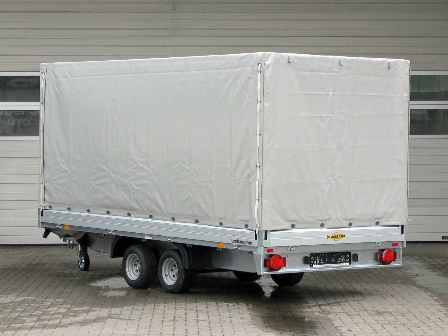 HUMBAUR-Pritschenanhänger HN254118 mit Plane, 1800 mm – Ansicht 1