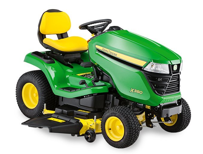 John Deere X380 Aufsitzmäher – Ansicht 1