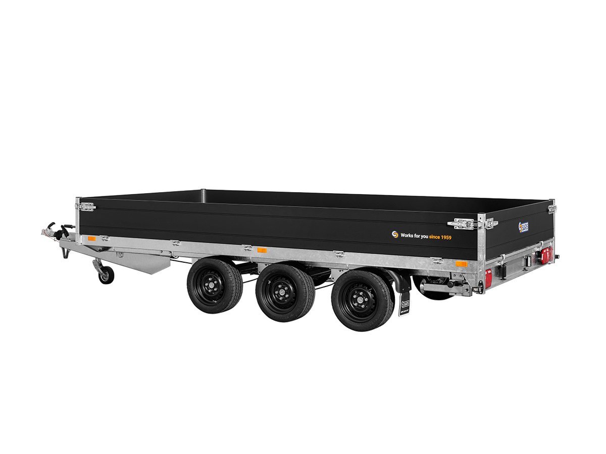 Saris PL 506 204 3500 3 HD Heavy Duty dreiachsiger Pritschenanhänger – Ansicht 1