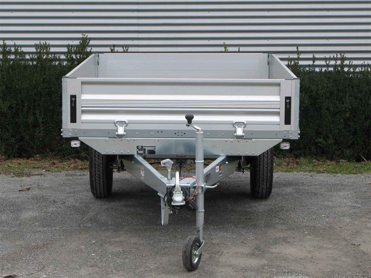STEMA SH O2 10-25-15.1 Pritschenanhänger, 1000 kg, mit Aluminium-Seitenwänden – Ansicht 1